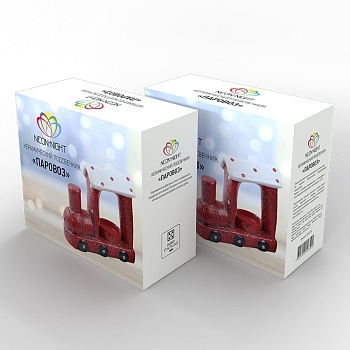 Керамический подсвечник Паровоз 17,1х7,1х14,7 см