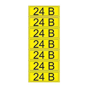 Наклейка знак электробезопасности «24 В» 35х100 мм REXANT (7 шт на листе)