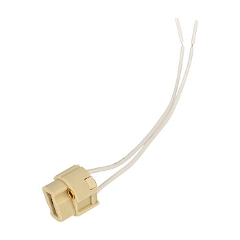 Цоколь «патрон» G9 с проводом 15см, белый, c этикеткой REXANT