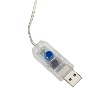 Гирлянда Светодиодный дождь из росы 6х3 м, белый, USB + пульт управления NEON-NIGHT