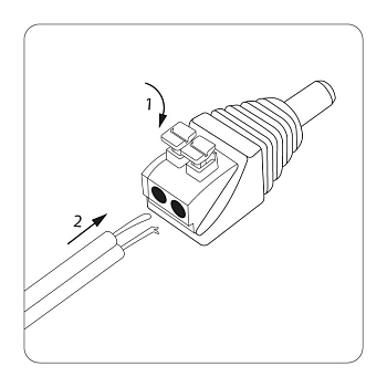 Разъем питания DC штекер 2,1х5,5мм с быстрозажимной колодкой REXANT