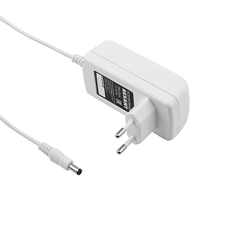 Блок питания (сетевой адаптер) AC 110-250В/DC 12В, 2А, 24Вт с DC разъемом подключения 5,5x2,1, белый корпус (IP43)