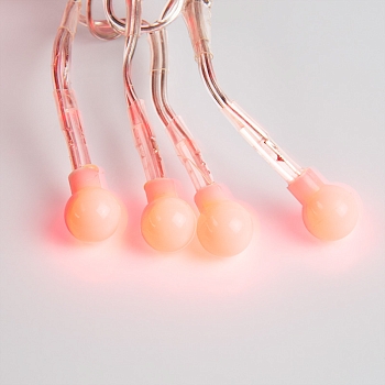 Гирлянда Мишура LED 3 м прозрачный ПВХ, 288 диодов, цвет красный