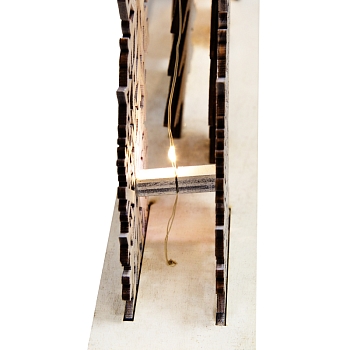 Деревянная фигурка с подсветкой Рождественская сказка 44,5x6x24 см