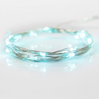 Гирлянда светодиодная Роса 2м, 20LED, БИРЮЗОВЫЙ, IP20, тонкий батарейный блок, 2хCR2032 в комплекте NEON-NIGHT