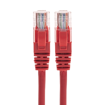 Патч-корд U/UTP, CAT 5e, RJ45-RJ45, 26AWG, LSZH, красный, 2м REXANT