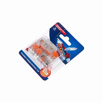 Универсальная компактная клемма СМК 221-413, 3-проводная до 4,0 мм² (блистер 5 шт./уп.) REXANT