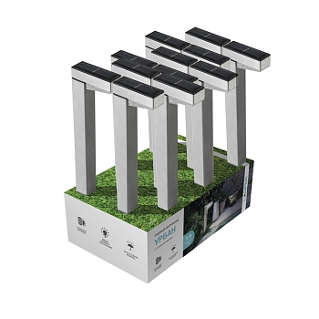 Светильник грунтовый Урбан 4000К, с солнечной панелью и аккумулятором LAMPER