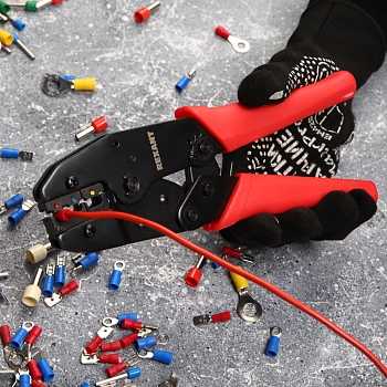 Кримпер HT-301W для обжима изолированных клемм 0,5-6,0мм² REXANT