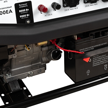 Генератор бензиновый KR9000EA, 9,0кВт, 230В, 25л, коннектор автоматики, электростартер KRANZ