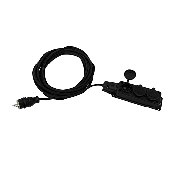 Удлинитель-шнур КГ 3х1,5, 10м, 3 гнезда, морозостойкий, с/з, 16А, 3500Вт, IP44 (Сделано в России) REXANT