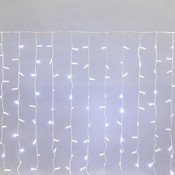 Гирлянда светодиодная Занавес 2х1,5м 300 LED БЕЛЫЙ белый ПВХ IP65 постоянное свечение 230В нужен блок 303-500-1 NEON-NIGHT