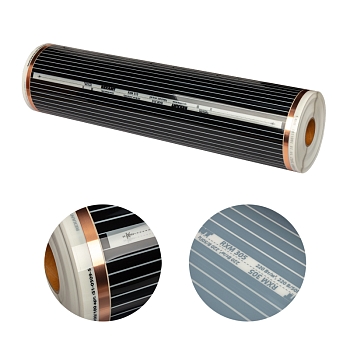 Пленочный теплый пол RXM 310 220Вт/м2, ширина100 см, толщина 0,338, (Рулон100м) REXANT