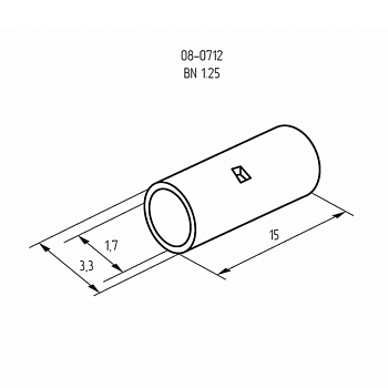 Соединительная гильза L-15мм, 0,5-1,5мм² (ГМЛ (DIN) 1,5) REXANT
