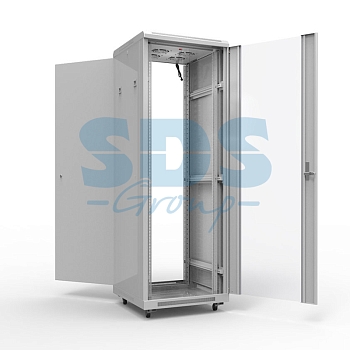 Шкаф напольный 19" 22U 600х600мм, передняя и задняя дверь перфорация, RAL 7035 REXANT