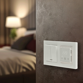 Терморегулятор цифровой RX-44W сенсорный, программируемый, с Wi-Fi, белый REXANT