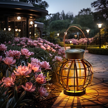 Светильник садовый Бамбук, 18см, 3000К, встроенный аккумулятор, солнечная панель, коллекция Бали REXANT