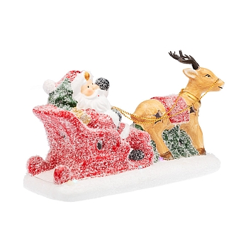 Керамическая фигурка Дед Мороз в санях 30,5х12,2х17,2 см