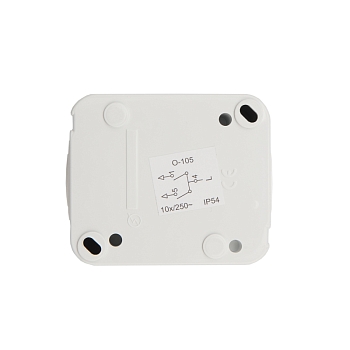 Выключатель двухклавишный Mini OG IP54 о/у, белый KRANZ