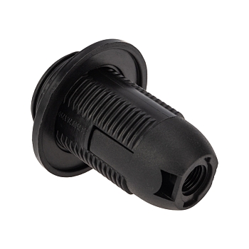 Патрон пластиковый термостойкий подвесной с кольцом Е14 черный REXANT