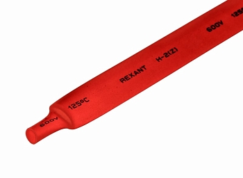 Трубка термоусаживаемая ТУТ нг 9,0/4,5мм, красная, упаковка 50 шт. по 1м REXANT