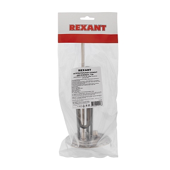 Нагревательный элемент для бойлера ТЭН 2500 Вт, фланец   Ø125 мм, место под анод М5, клеммы под разъем, L265мм, 220V,  REXANT