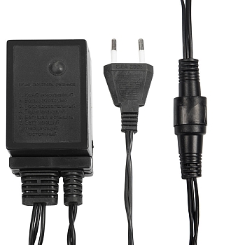 Гирлянда Нить управляемая 10м 100 LED ЖЕЛТЫЙ черный ПВХ IP65 свечение с динамикой 230В контроллер в комплекте NEON-NIGHT