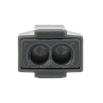 Экспресс-клемма с пастой СМК 773-302, 2-проводная до 2,5 мм², серая (100 шт/уп) REXANT