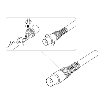 TV-разъем штекер без пайки черный PROconnect