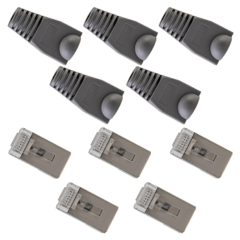 Набор разъемов сетевых №2 (5 разъемов FTP, 5 колпачков) REXANT