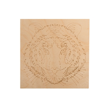 Доски для выжигания «Животные», 150х150мм, набор 5 шт. (белка, слон, сова, ежик, тигр) пакет REXANT