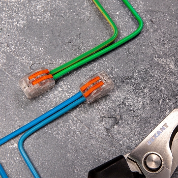 Универсальная клемма СМК 222-412, 2-проводная прозрачная 0,08-2,5/4 мм² (блистер 5 шт./уп.) REXANT