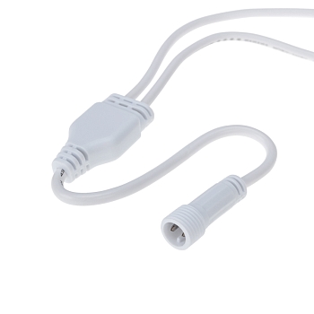 Разветвитель -Y (шнур) для уличных гирлянд Professional (1 вход, 2 выхода) белый ПВХ