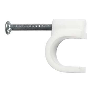 Крепеж кабеля круглый 9мм, белый (20 шт/уп) REXANT