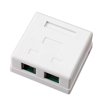 Розетка телефонная + сетевая LAN, на стену, (гнездо 8Р8С (RJ-45) + гнездо 6Р4С (RJ-11)) REXANT