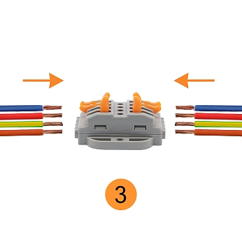 Клемма СМК 222-424P проходная 4 полюса, с монтажной площадкой (0,08-4 мм²), серая (25 шт./уп.) REXANT
