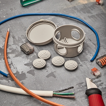 Коробка распаячная ОУ, Ø 65х40 мм, IP54 (УПр 65/40.1.3) REXANT