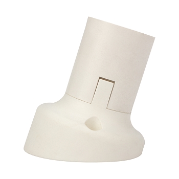 Патрон пластиковый настенный Е27 наклонный, белый, c этикеткой REXANT