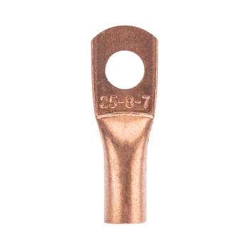 Наконечник медный ТМ 25-8-7 (25мм² - Ø8мм) (в упак. 5 шт.) REXANT