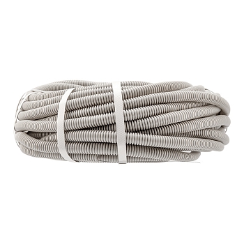 Труба гофрированная из ПВХ, с зондом, Ø25мм (бухта 10 м/уп) REXANT