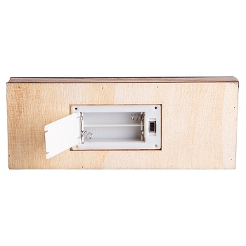 Деревянная фигурка с подсветкой Елочка с оленем 12x6x21,5 см