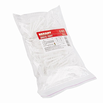 Дюбель-хомут 5-10мм, прямоугольный, белый (100 шт/уп) REXANT