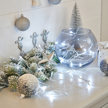 Гирлянда Твинкл-Лайт 4 м, 25 LED, прозрачный ПВХ, цвет свечения белый NEON-NIGHT