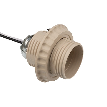 Патрон E27 с проводом 20см бело-бежевый REXANT