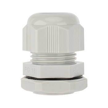 Розетка влагозащищенная настенная с крышкой 1 гнездо, 2Р+РЕ, 16А, IP68, серая REXANT