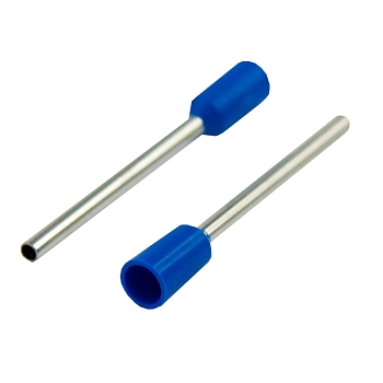 Наконечник штыревой втулочный изолированный F-18 мм 0.75 мм² (НШВи 0.75-18) синий REXANT
