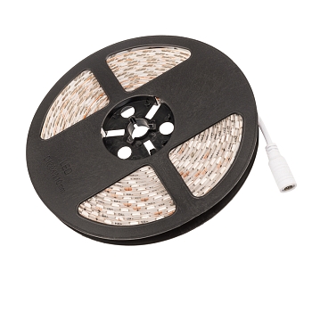 Лента светодиодная 12В, SMD5050, 14,4Вт/м, 60 LED/м, желтый, 10мм, 5м, IP65 LAMPER