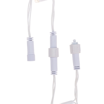 Гирлянда светодиодная Нить 10м 100 LED ТЕПЛЫЙ БЕЛЫЙ IP65 белый ПВХ постоянное свечение 24В соединяется NEON-NIGHT нужен транс-ор 531-100/531-311/531-312