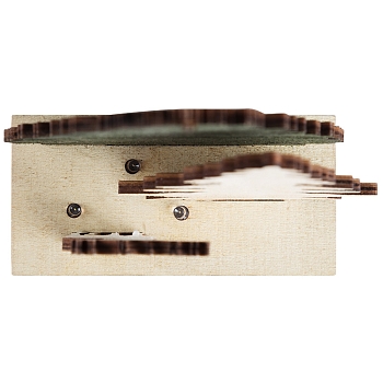 Деревянная фигурка с подсветкой Елочка с оленем 12x6x21,5 см