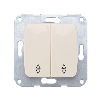 DEA Выключатель (переключатель) 2кл прох. с/у 10А мех. бежевый KRANZ